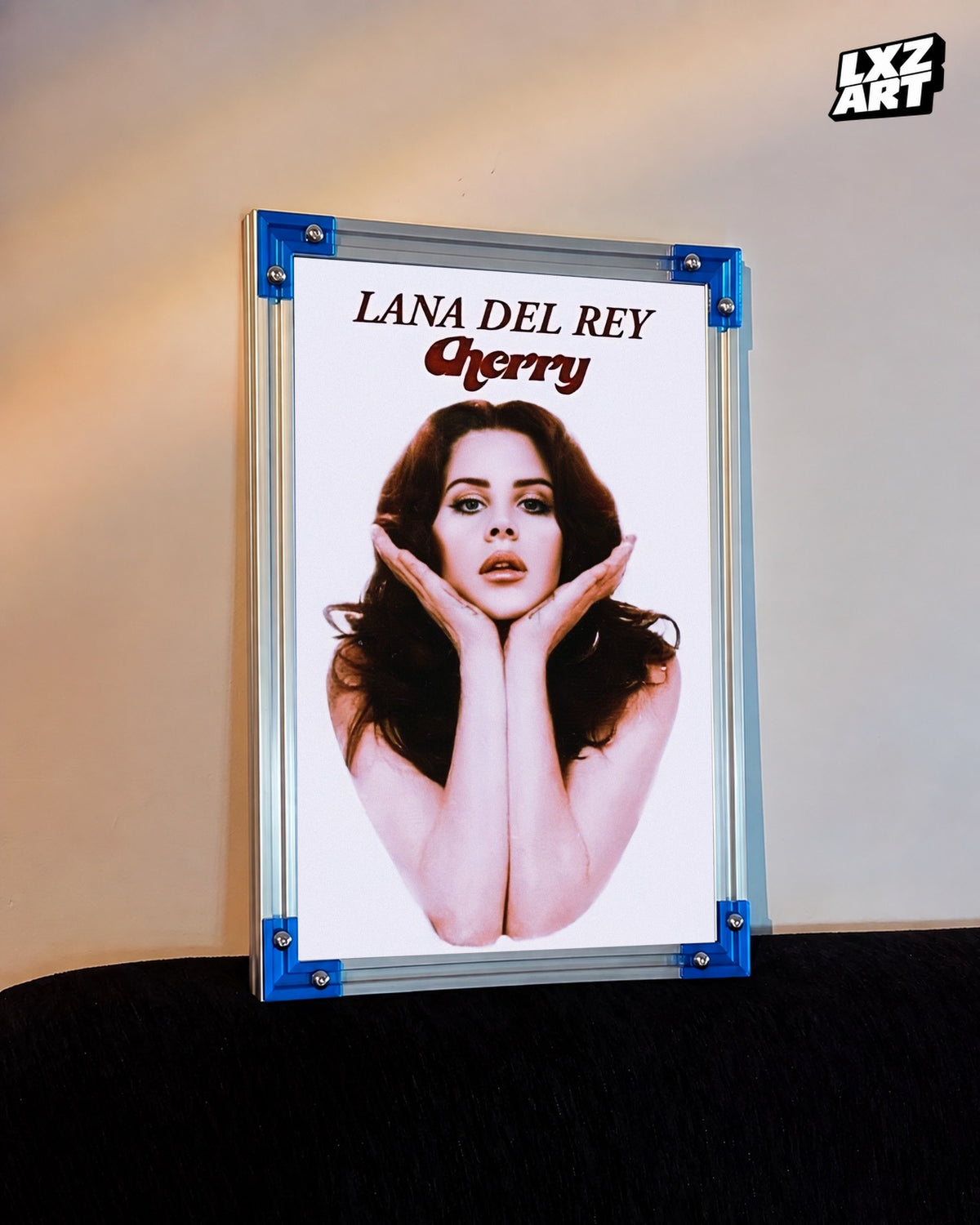 Lana Del Rey Cherry Portrait Song Poster | Unframed Wall Art — LXZART display 3; frame not included