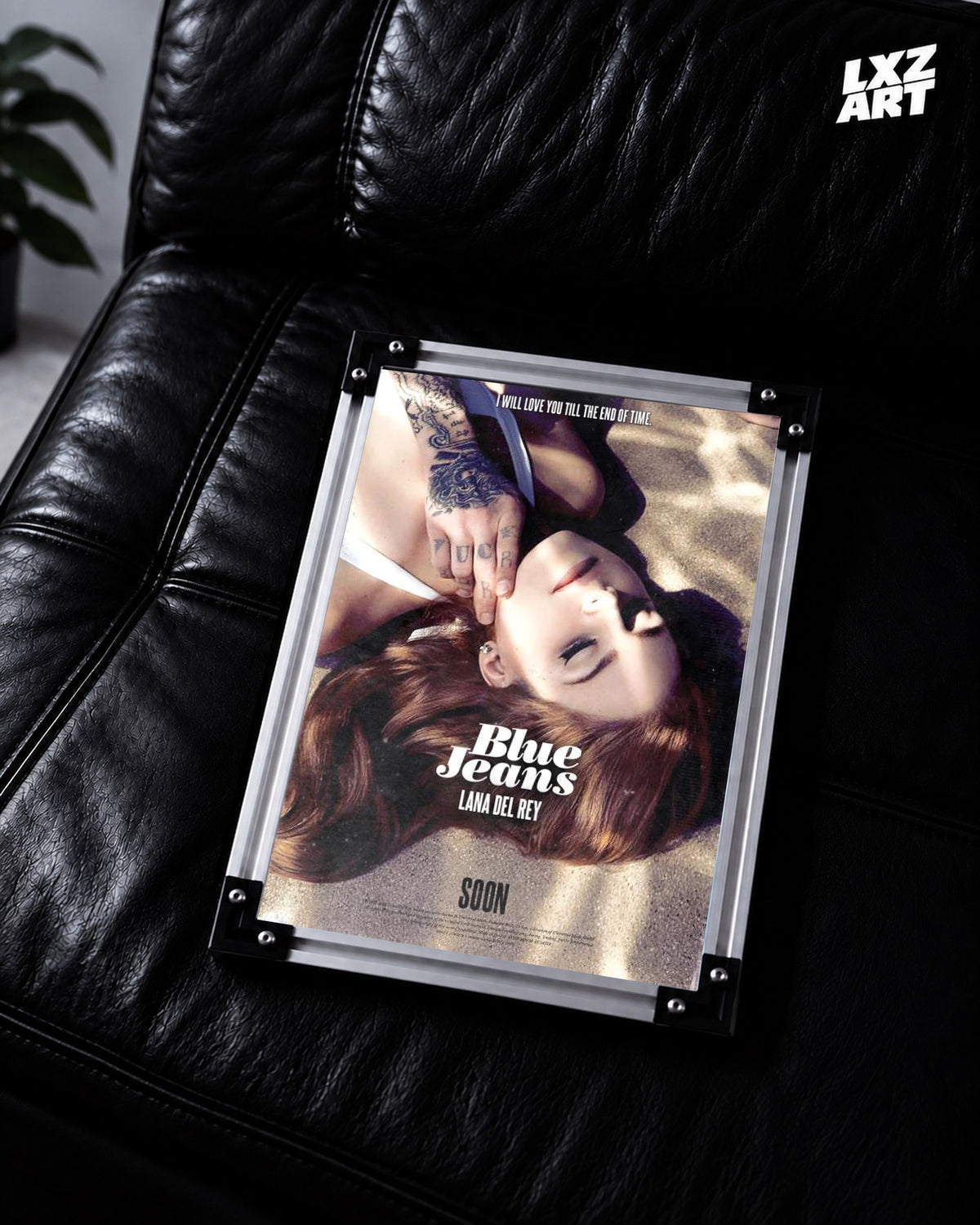 Lana Del Rey Blue Jeans Warm Portrait Poster | Unframed Wall Art — LXZART display 2; frame not included