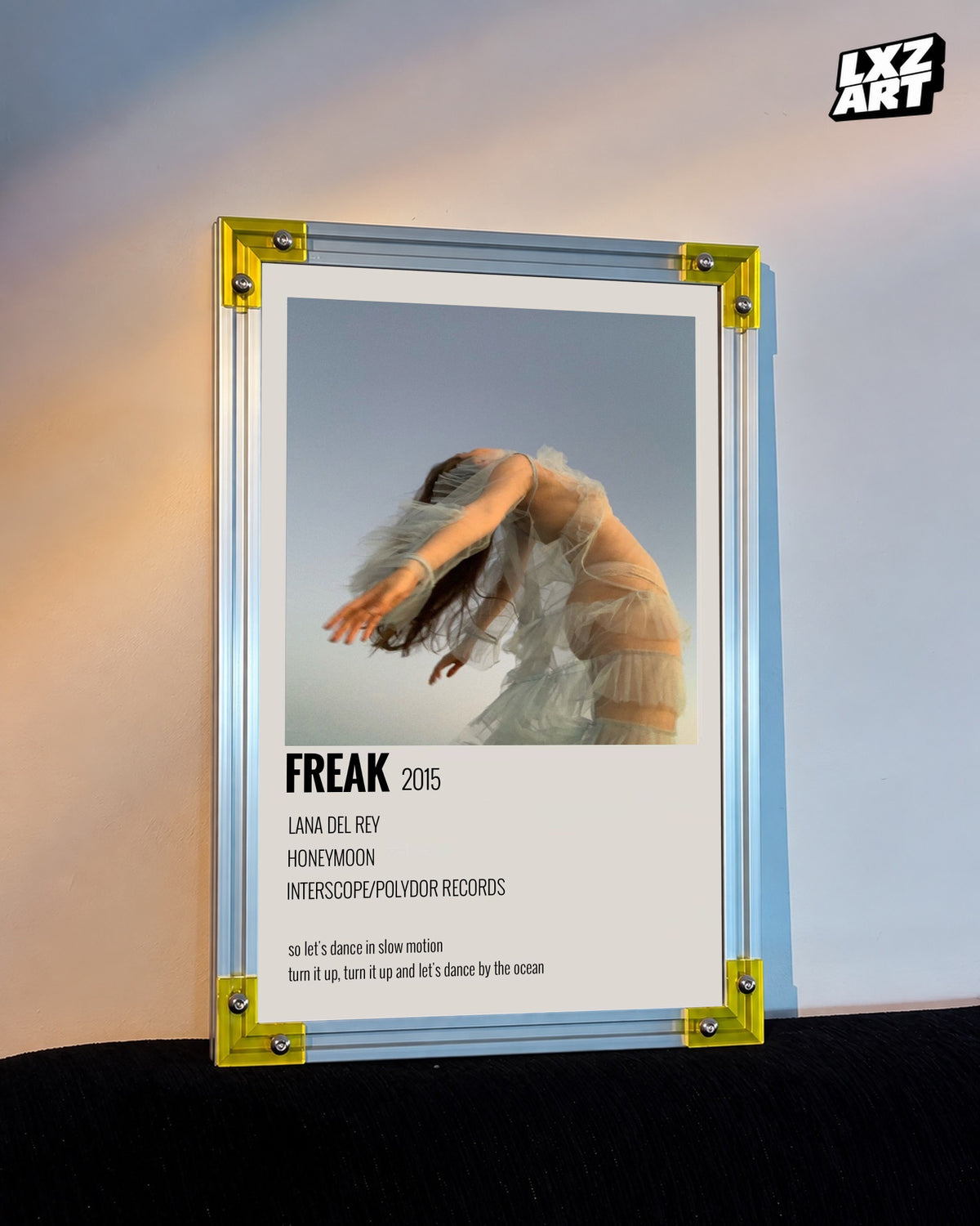 Lana Del Rey Freak Cream Dance Song Poster | Unframed Wall Art — LXZART display 3; frame not included